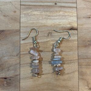 Elegant Pink Calcite Dangle Earrings